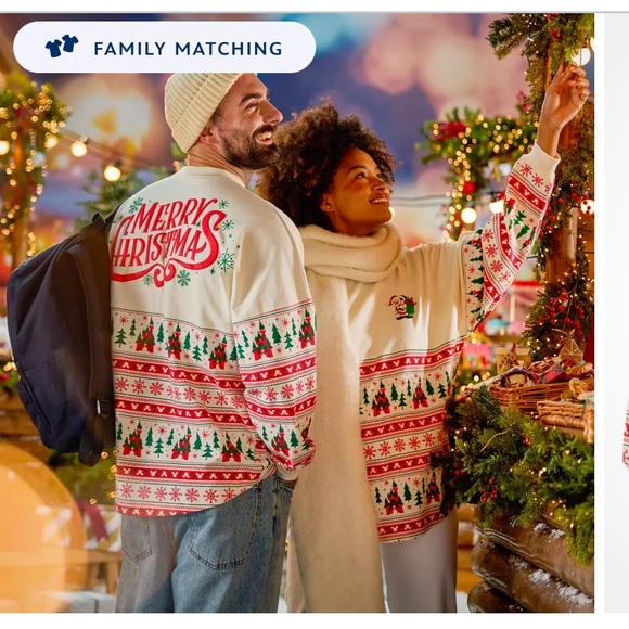 NWT Disney Santa Mickey Mouse ''Merry Christmas'' Fair Isle Spirit Jersey - Picture 3 of 7